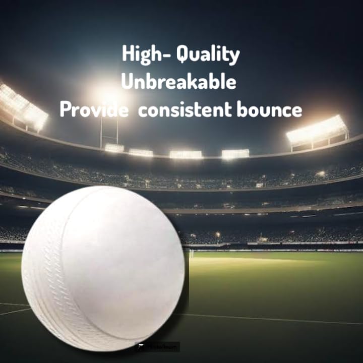 STEFFER 80 gm Heavy Plastic Cricket Training White Balls for Indoor and Outdoor Cricket Game (Pack of 4) - Image 2