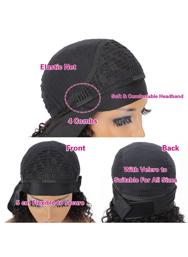 ايسي شعر مستعار مجعد عقال شعر بشري للنساء السود 10 بوصة برازيلي بدون دانتيل أمامي شعر مستعار أسود طبيعي عقال شعر مستعار موجة عميقة شعر مستعار بشري (كثافة 150٪) - Image 3