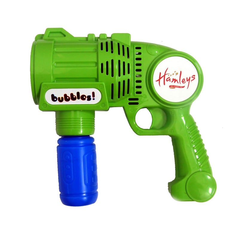 Hamleys مضخة فقاعات للأطفال مع 1 محلول فقاعات | لعبة فقاعات للعب الممتع في الداخل/الخارج آلة فقاعات للأطفال 3 سنوات وما فوق | مثالية لحفلات عيد الميلاد والمرح في الهواء الطلق أو الحفلات (أخضر) - Image 2