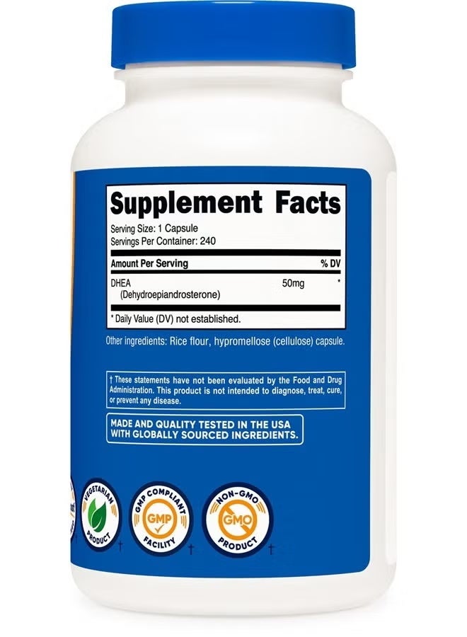 Nutricost, DHEA, 50 mg, 240 Capsules - Image 4