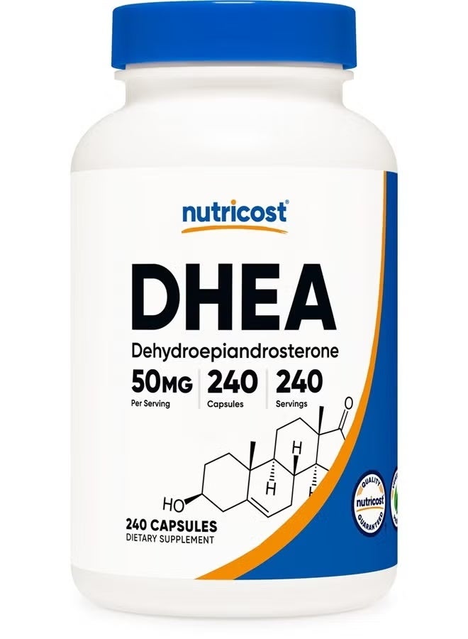 Nutricost, DHEA, 50 mg, 240 Capsules - Image 1