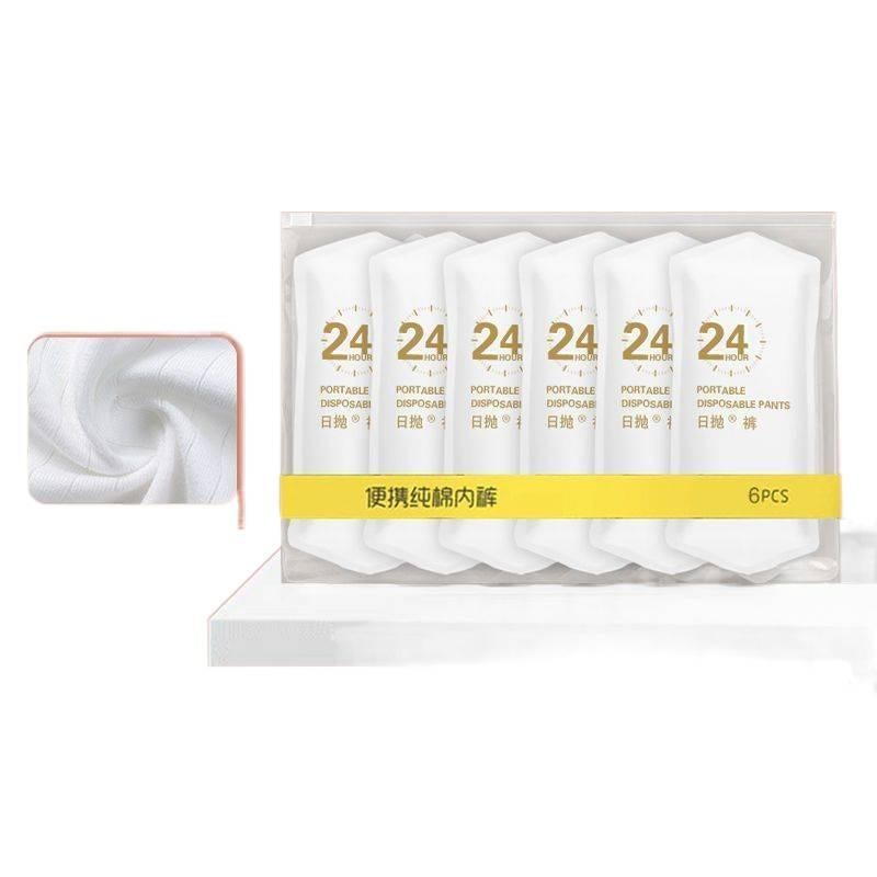 5 Pack Disposable Underwear Women Business Trip Maternity No wash Postpartum Recovery Sterile Travel Cotton Size XL - Image 1