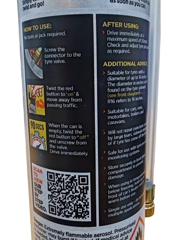 HOLTS-TYREWELD EMERGENCY PUNCTURE REPAIR 400ML, HT3YA - Image 3