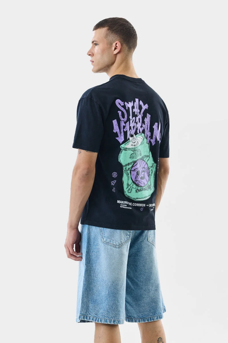 Snitch  Stay Vibrant Oversized T-Shirt for Men | Best Price UAE