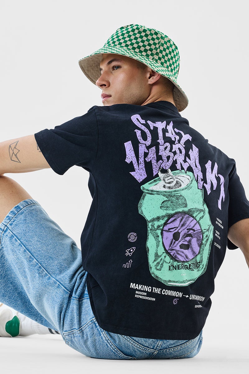 SNITCH Stay Vibrant Oversized T-Shirt - Image 1
