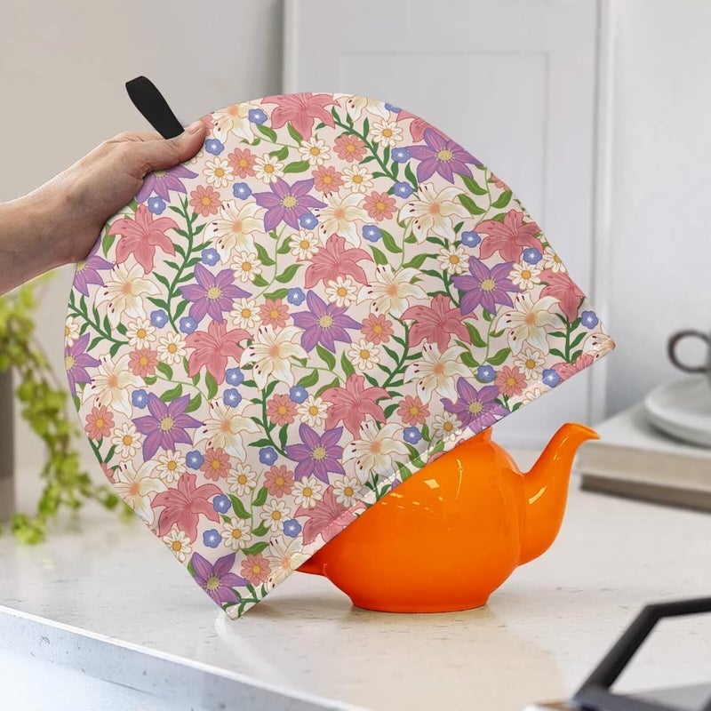 Tea Pot Cozy for Teapots Insulated Tea Pot Tea Kettle Quilt Dust Proof Teapot Cover for Home Kitchen Tea Party Decorative Accessories Decor Handmade Tea Cozy Easy to Clean - Image 3