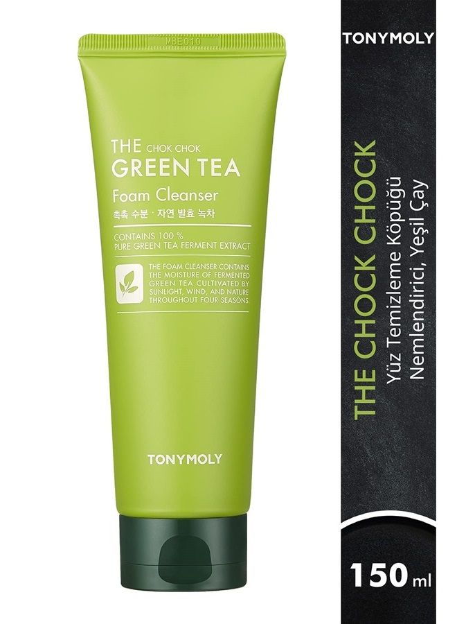 TONYMOLY The Chok Chok Green Tea Foam Cleanser, 1 Count - Image 2