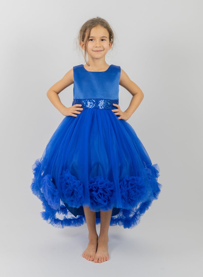 D'Daniela Party Dresses for Girls Royal Blue - Image 1