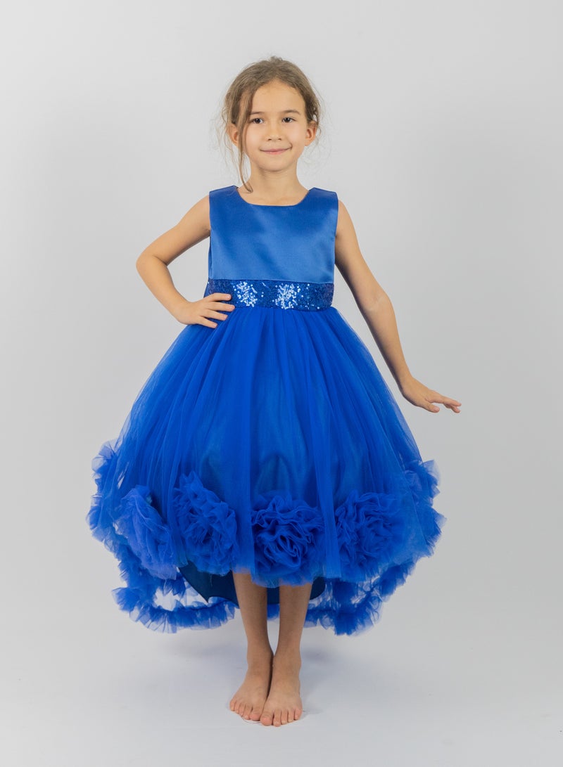 D'Daniela Party Dresses for Girls Royal Blue - Image 2
