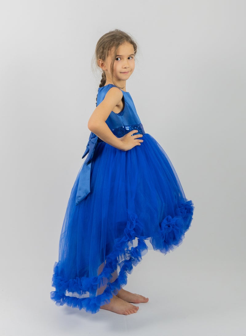 D'Daniela Party Dresses for Girls Royal Blue - Image 4