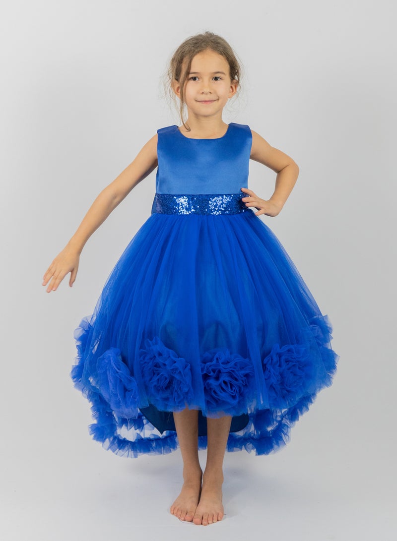 D'Daniela Party Dresses for Girls Royal Blue - Image 3
