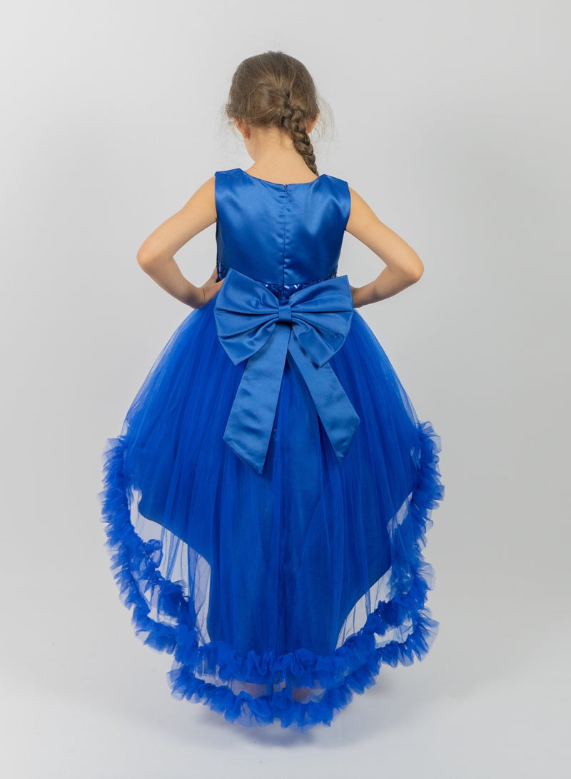 D'Daniela Party Dresses for Girls Royal Blue - Image 5