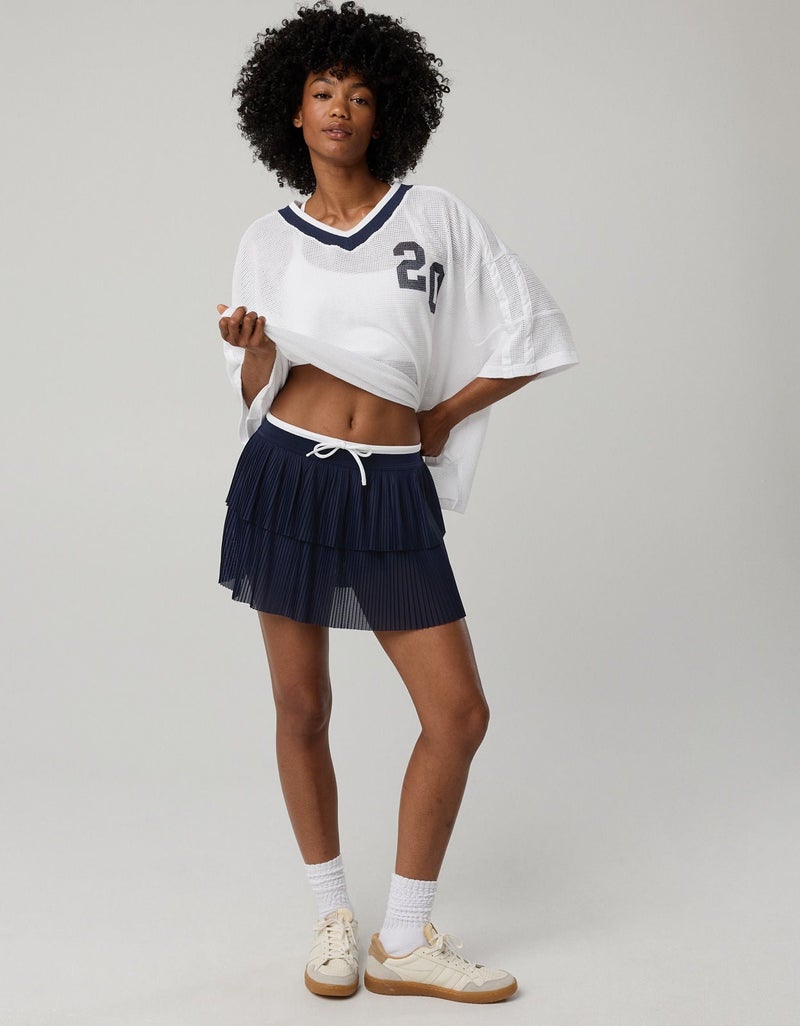 Aerie OFFLINE By Aerie Real Me Pleated Mesh Skort - Image 1