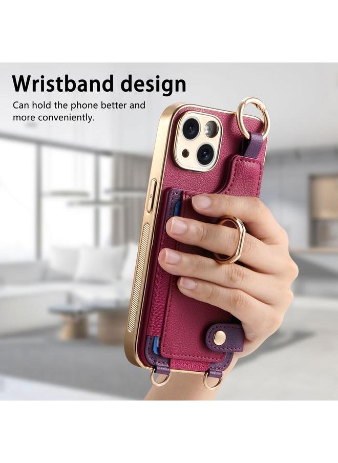 erorex Case For iPhone 15 Plus Fashion Ring Card Bag Phone Case with Hang Loop  - Image 5