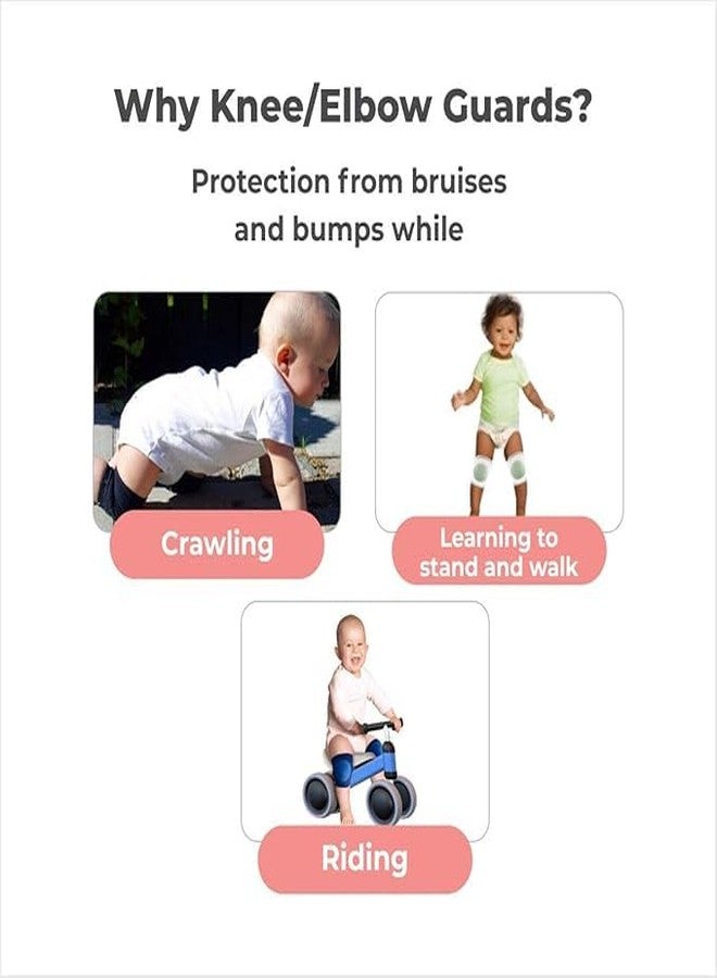 ECOSPIT CONTAINER EC Baby Knee Pads Set of 1 Pairs for Toddlers, Baby Elbow & Knee Protector, Anti-Slip Silicone Dots, Knee Support for Crawling & Walking, Soft, Stretchable, Breathable Leg Warmers for Babies (Multi-Colour) - Image 4