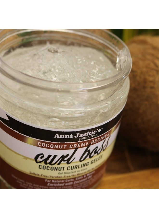 Aunt Jackie's وصفات كريمة جوز الهند جل الشعر المجعد كيرل بوس لجعل التجاعيد، والدوائر، والأمواج الطبيعية، 15 أونصة - Image 2
