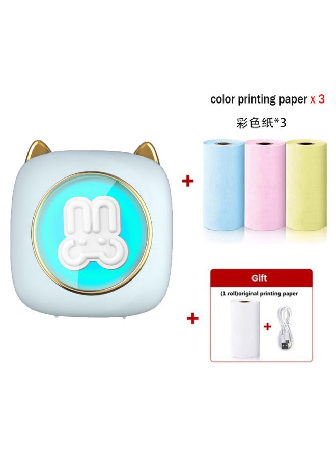 Neutral Hot Portable Printer Small Household Ink-free Printing Student Wrong Topic Adhesive Label Printer - Image 1