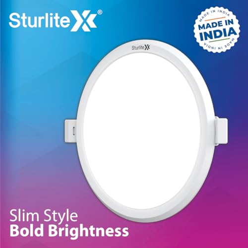 Sturlite 8W Dex Round LED Downlight| Cool White Color Temperature| 800 Lumens with CRI Tech for Various Ceiling Types and Rooms - (Pack of 4) - Image 3
