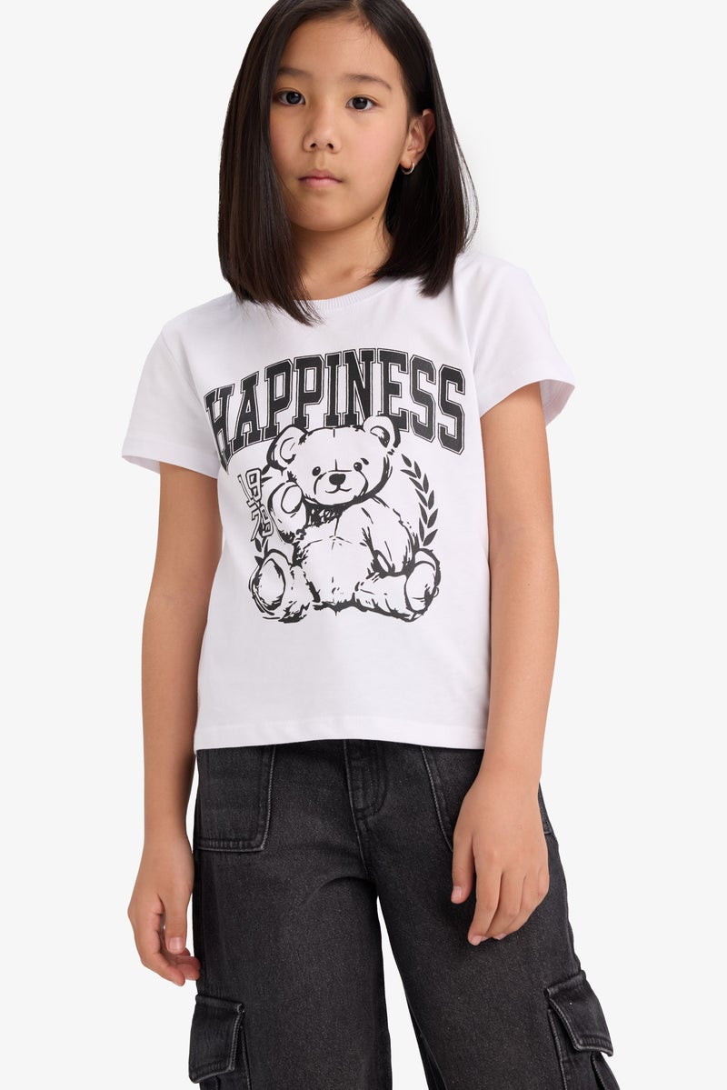 DeFacto White Girl Girl Regular Fit Crew Neck Anime Printed T-Shirt Casual - Image 3