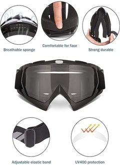 GUDOO Adult Dirt Bike Goggles ATV Motorcycle Goggles for Youth Dirt Bike Goggles Windproof ATV Goggles Dust Proof Racing Goggles for Child Youth Teens Men and Women  - Image 2