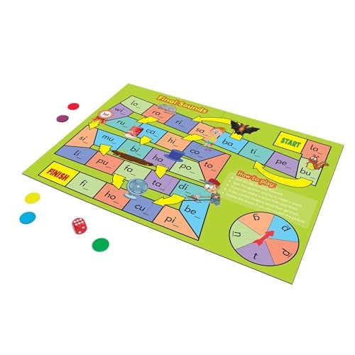 Junior Learning Phonics Board Games Set, 6 Counters, Ages 4-5, Language Skills, Pre K-K, Medium - Image 5