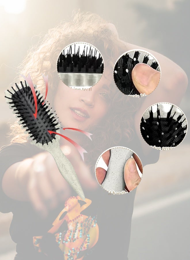 فرشاة تصفيف الشعر المجعد - لفك التشابك وتحديد التموجات - Image 4