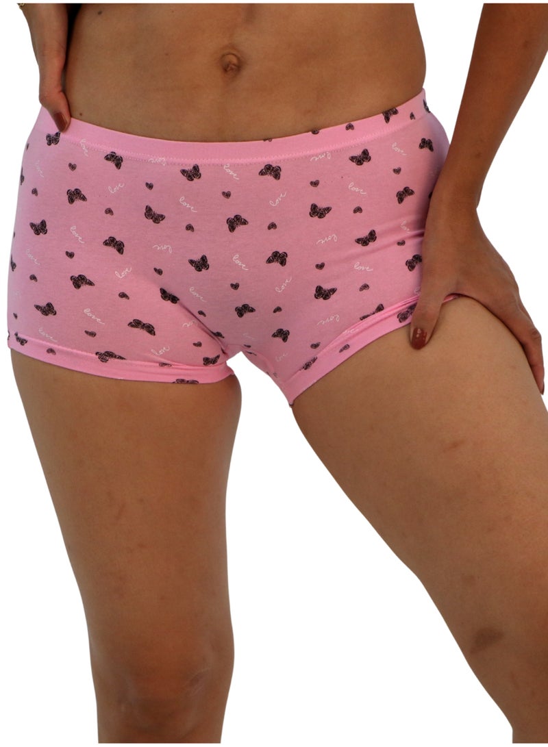 JOANNA 124145 Women's Butterfly & Text Design Boyshort 3-Pack Underwear, Multicolor - Image 2