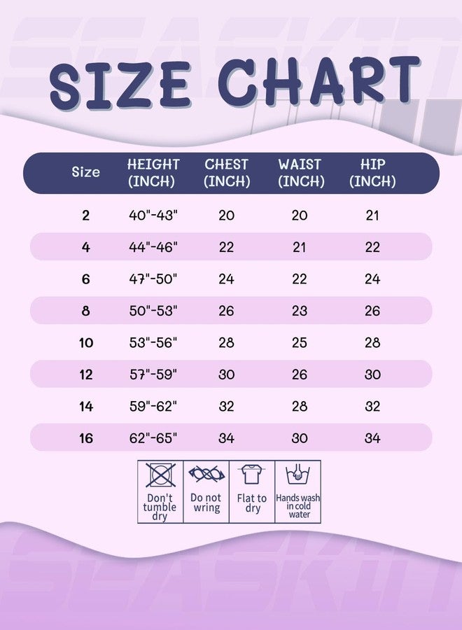 Seaskin Kids Wetsuit for Girls Toddler 3mm Back Zipper Thermal Swimsuits Size 6 - Image 2