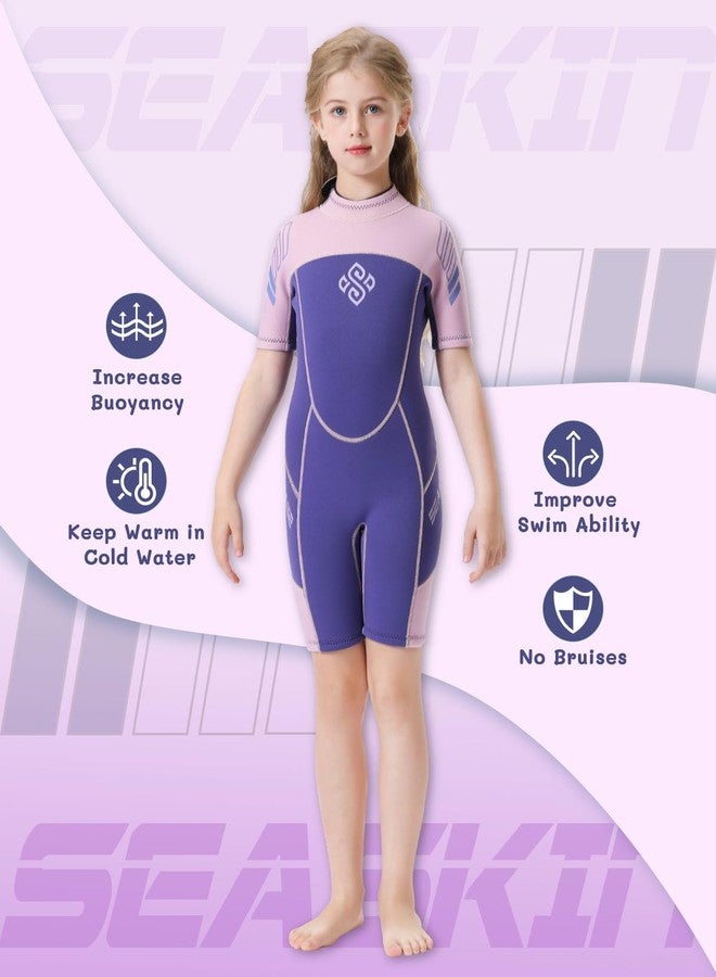 Seaskin Kids Wetsuit for Girls Toddler 3mm Back Zipper Thermal Swimsuits Size 6 - Image 3