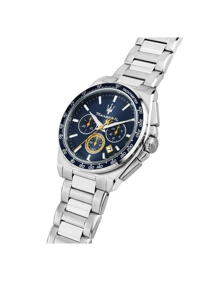 Maserati R8873652001 Velocita Watch – Blue Dial, Silver Stainless Steel Strap, 100M Water Resistant (43mm) - Image 2