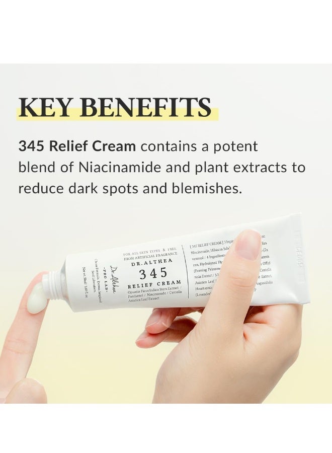 Dr.Althea 345 Relief Cream 50ml, Centella Asiatica & Niacinamide Soothing Cream, Hydrating Repair Daily Facial Skincare Cream - Image 3