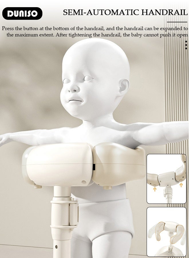 DUNISO حامل استحمام للأطفال مع مقعد دعم، حامل استحمام قابل للتعديل للأطفال، دعم وقوف أثناء الاستحمام ومضاد للانزلاق، مضاد للتقلب، سهل التنظيف - Image 5