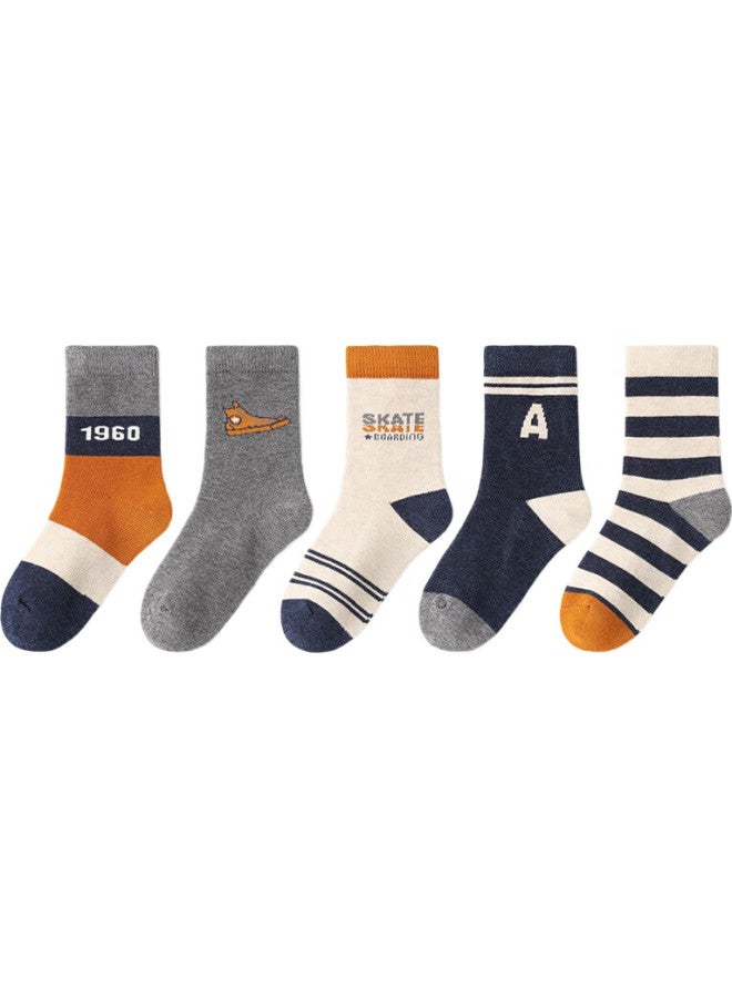 Bambi Children'S Socks, Autumn And Winter, For School Boys, Big Kids, Spring And Autumn, Seamless Mid-Calf Cotton Socks, Bb23514, Size 18-20 - Image 3