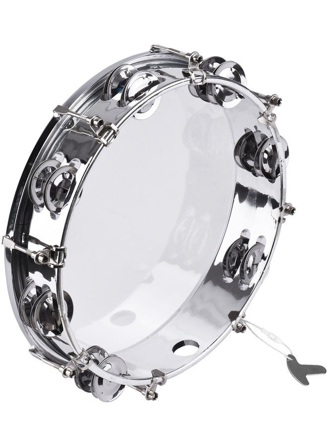Tambourine Hand Drum With Double Row Jingles Percussion Instrument - Image 1