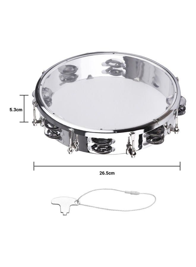 Tambourine Hand Drum With Double Row Jingles Percussion Instrument - Image 2