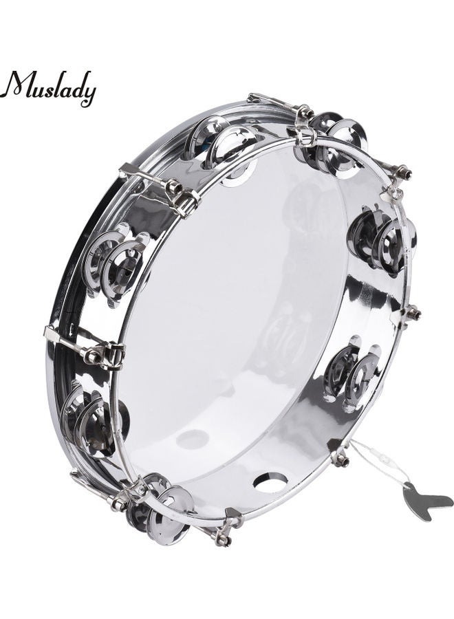 Tambourine Hand Drum With Double Row Jingles Percussion Instrument - Image 3