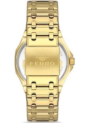 FERRO Men's Gold Color Sport-Classic Calendar Wristwatch + 5 Color Bracelet Gift  - Image 3
