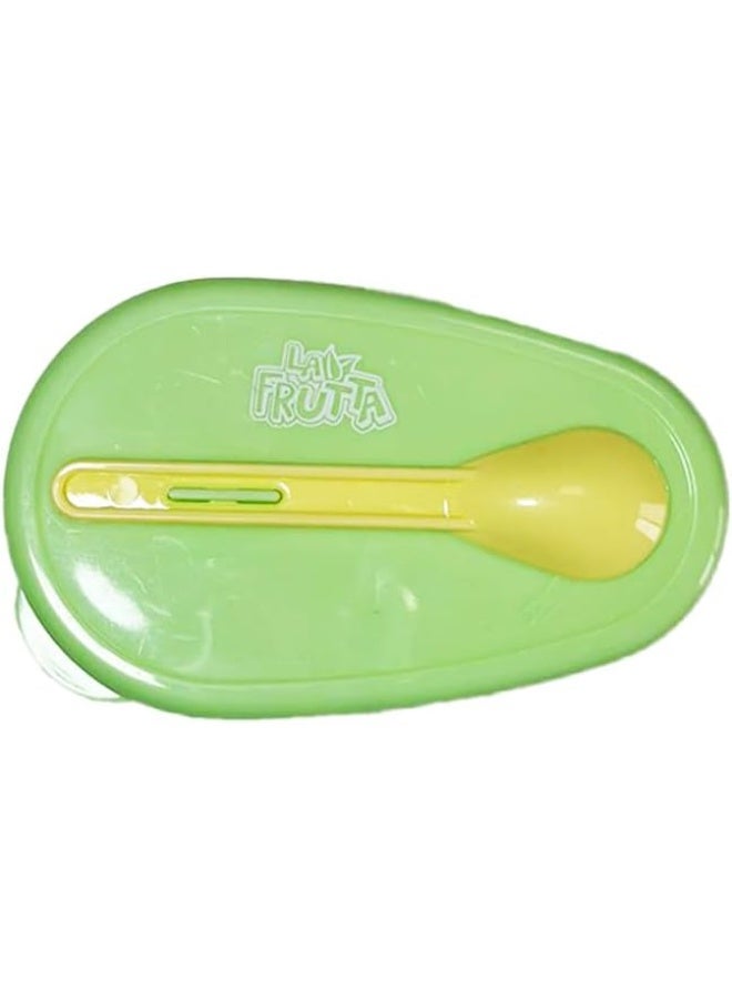 La Frutta La Fruta Children's Plate and Spoon Set - Mint and Yellow - Image 1