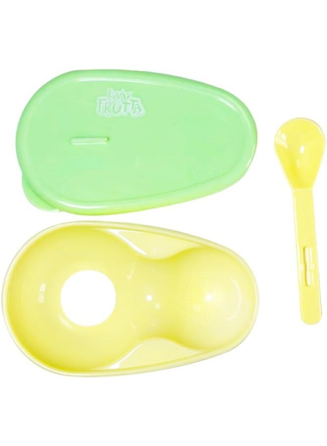 La Frutta La Fruta Children's Plate and Spoon Set - Mint and Yellow - Image 3