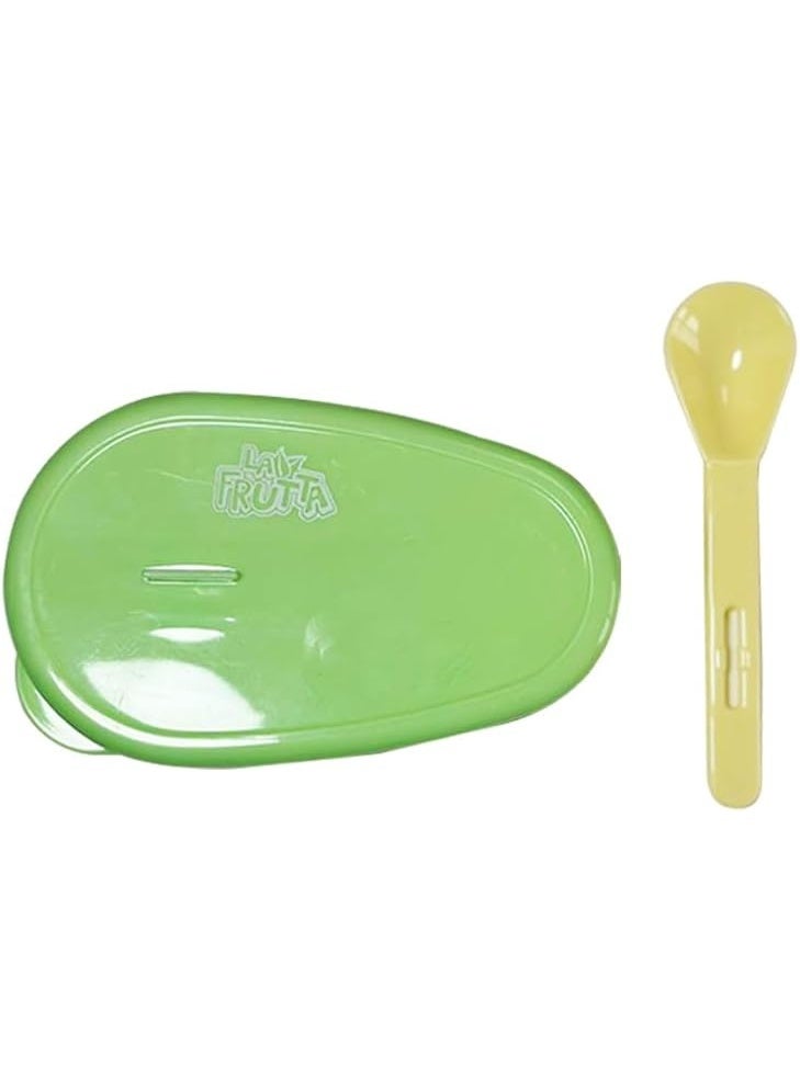La Frutta La Fruta Children's Plate and Spoon Set - Mint and Yellow - Image 2