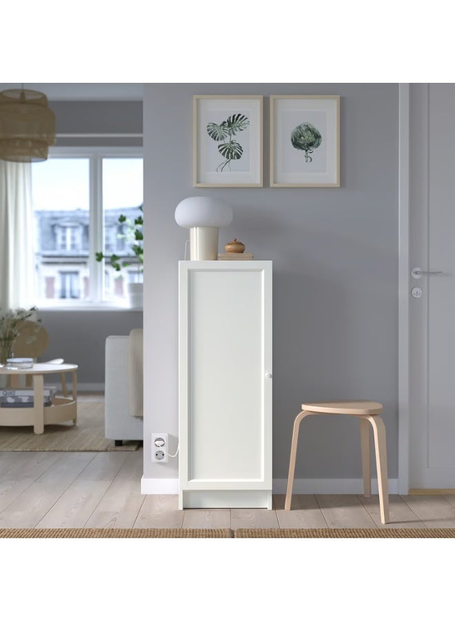 IKEA (IKEA) خزانة كتب بيضاء بباب، 40×30×106 سم - Image 4