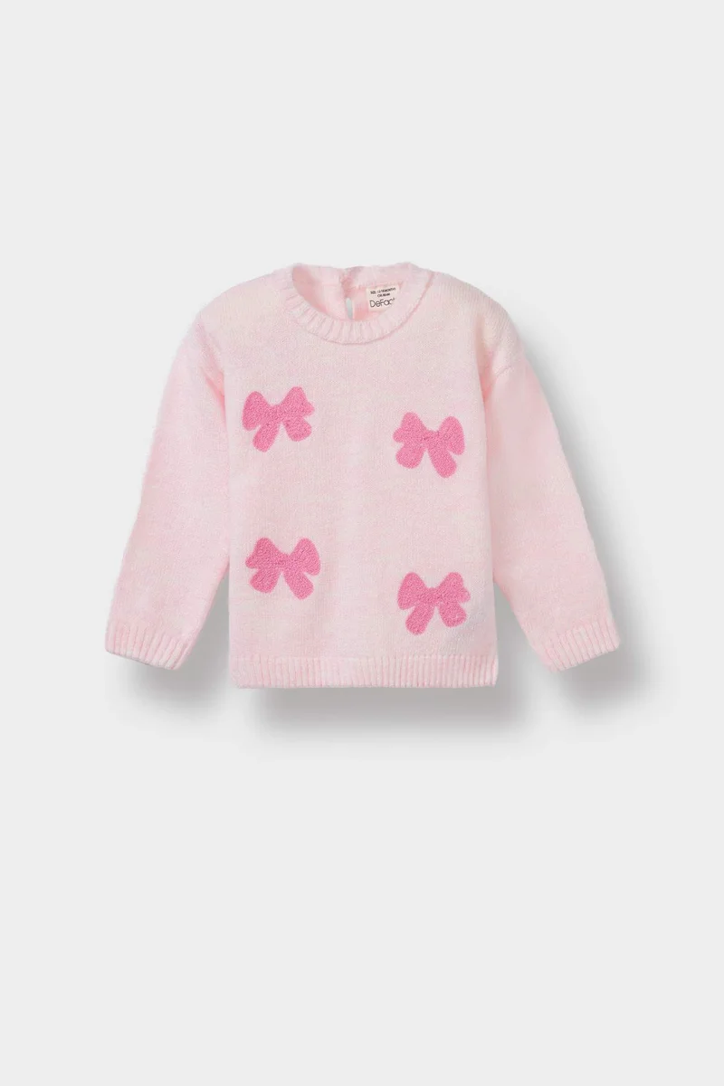 DeFacto Baby Girl Regular Fit Crew Neck Knit Pullover