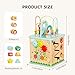OOOK Allinone Activity Center 5 in 1 Baby Activity Table with Gear Game Kids Sensory Table Play Cube with Montessori Calendar Bead Maze Shape Sorter Ball Drop and More - Image 4