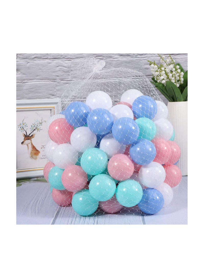 GGOOT 100 pcs Ball Pit Balls- Reusable Colorful Ocean Ball Crush Proof Play Balls Soft Balls for Toddlers Baby Kids- 2. 2 inches - Image 1