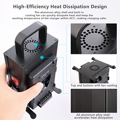 KOERTACOO 16.8V/3A Dual Channel V-Mount/V-Lock Battery Fast Charger - Image 4