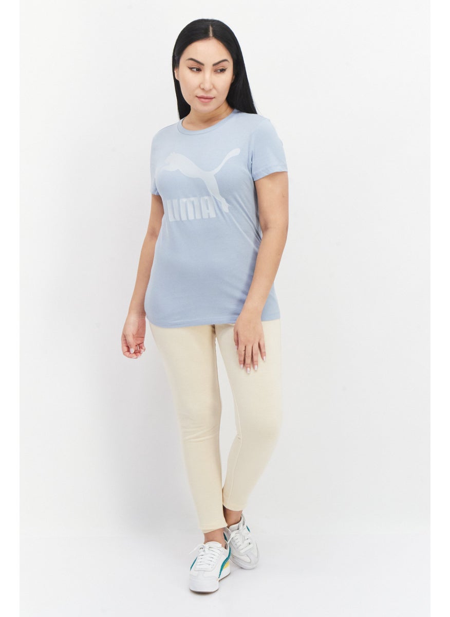 PUMA Women Sportswear Fit Brand Logo Training T-Shirts, Blue  - Image 4