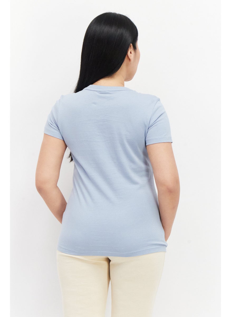 PUMA Women Sportswear Fit Brand Logo Training T-Shirts, Blue  - Image 3