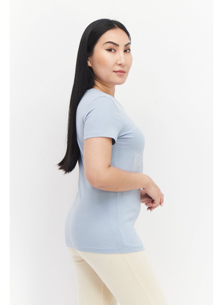 PUMA Women Sportswear Fit Brand Logo Training T-Shirts, Blue  - Image 2
