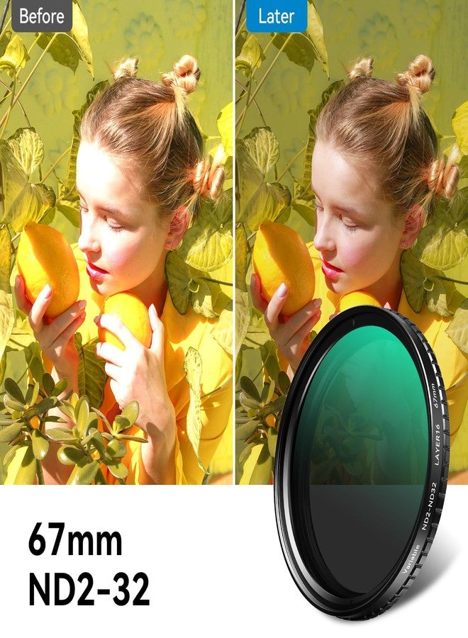 APEXEL 67mm Variable ND2-ND32 ND Filter for iPhone/DSLR Neutral Density Filter for iPhone Camera Lens 16 15 14 13 12 Pro Max Samsung Galaxy Huawei with Adapter Ring, Universal Clip, Cold Shoe - Image 2