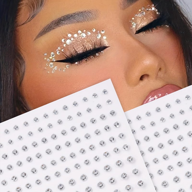 QWALIT Face Gems Hair Gems Hair Jewels Face Jewels Face Gems Stick on Hair Diamonds Sticky Hair Rhinestones Face Rhinestones Stick on Gems for Face Hair Rhinestones for Prom - Image 3